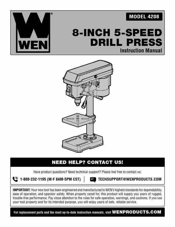 Wen 8 Inch Drill Press Manual-page_pdf